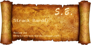 Strack Bardó névjegykártya